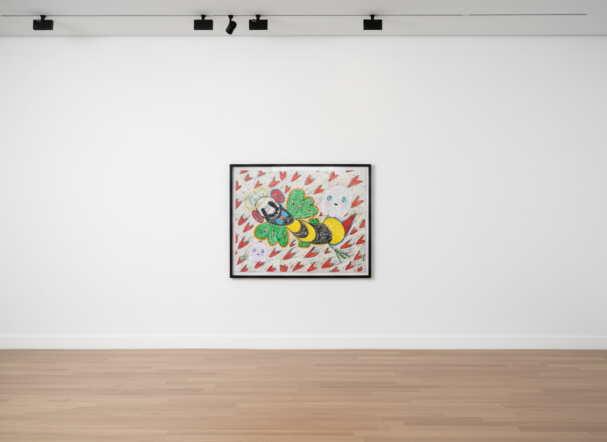 Adam Handler - Ghost Poems, 2021, Oil stick & acrylic on canvas