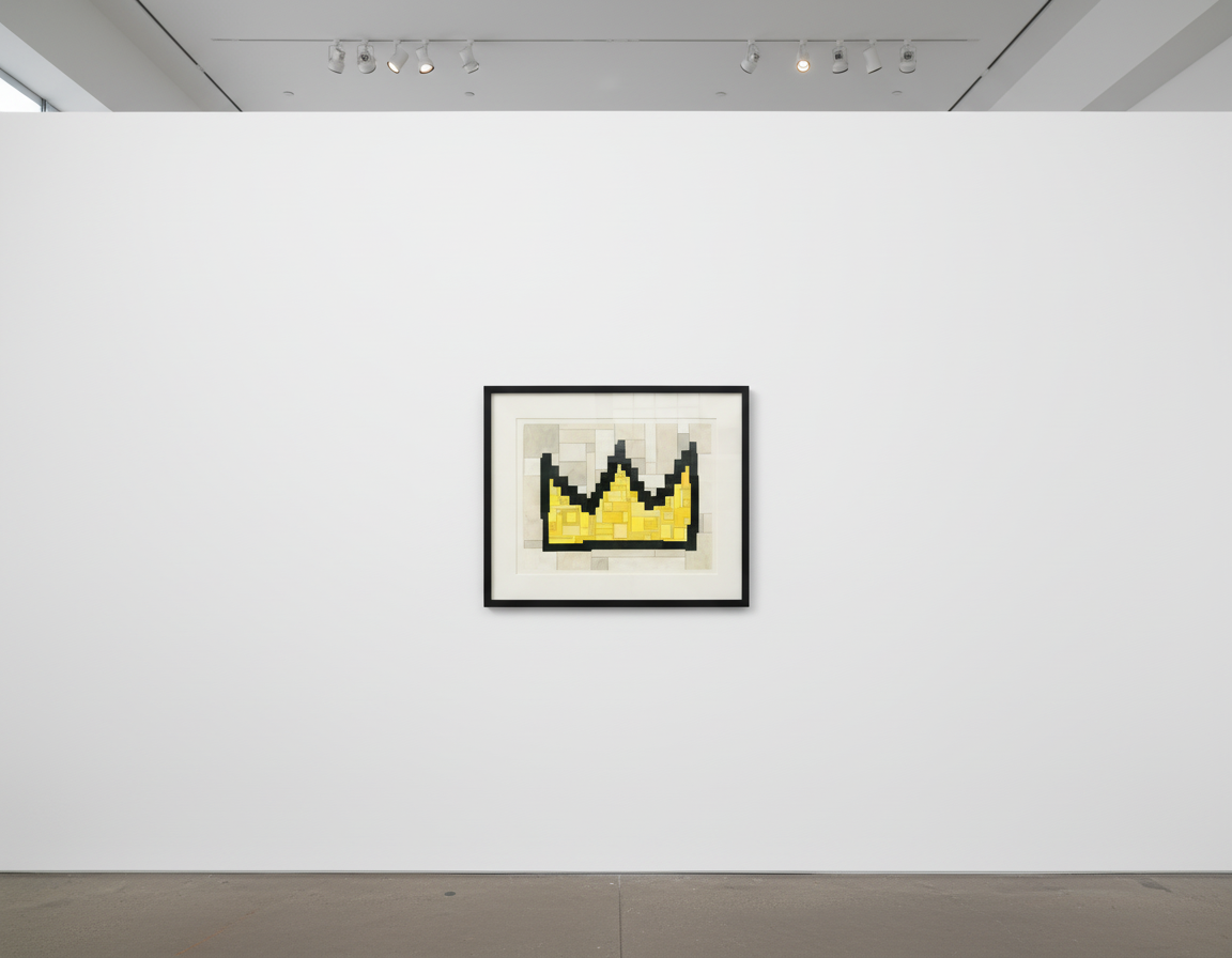 Adam Lister - Crown (After Basquiat), 2024, Watercolor on arches 140 lb cold press paper