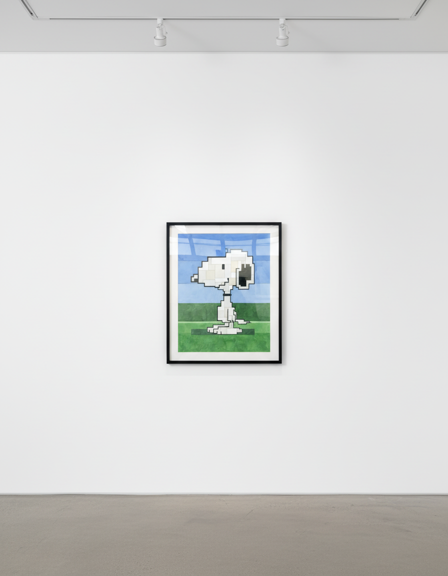 Adam Lister - Snoopy, 2024, Watercolor on arches 140 lb cold press paper