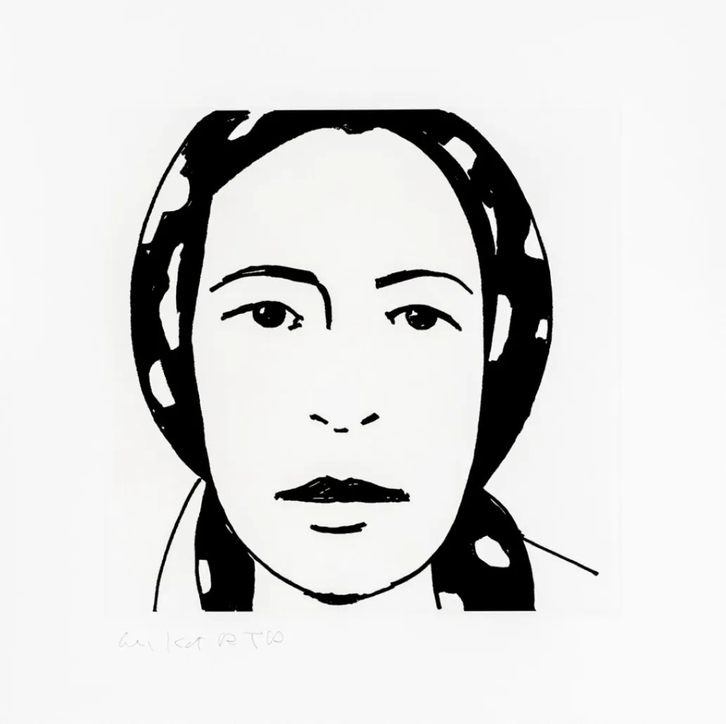 Alex Katz - Ada #1, 2017, 1-color etching, hand-pulled on 300 gsm Somerset Satin White fine art paper