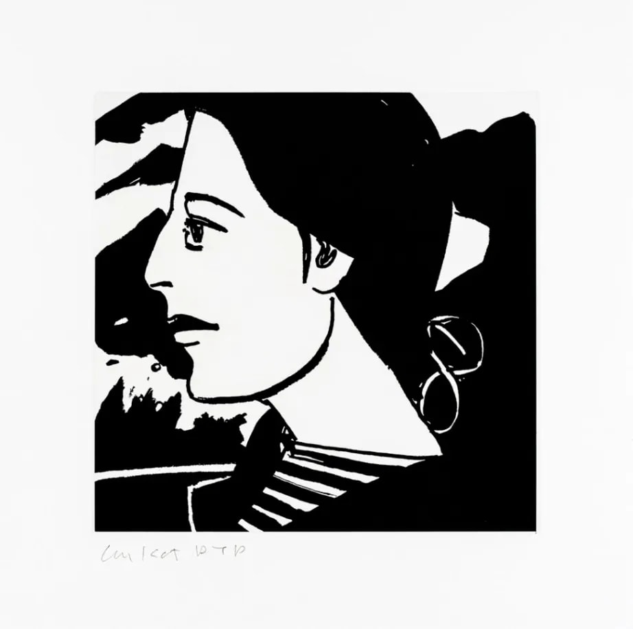 Alex Katz - Ada #7, 2017, 1-color etching, hand-pulled on 300 gsm Somerset Satin White fine art paper