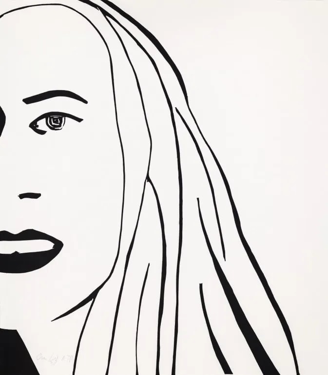 Alex Katz - Ariel 3, 2021, Woodcut