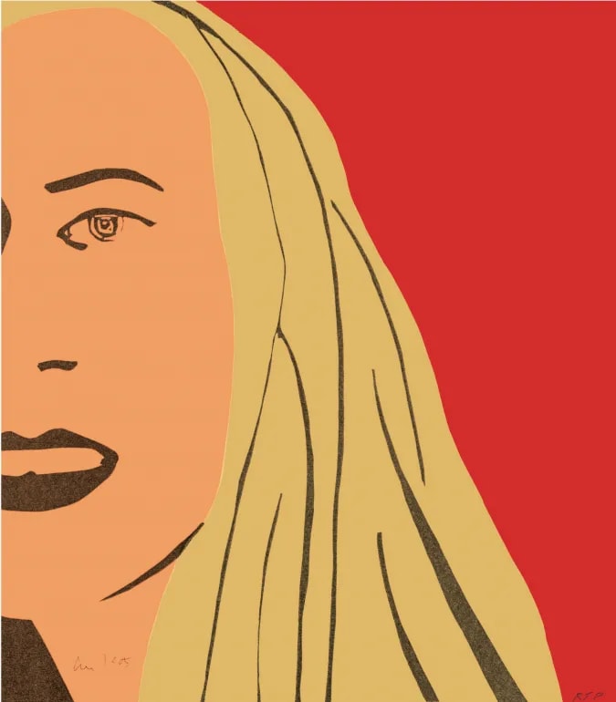 Alex Katz - Ariel 5, 2021, Woodcut