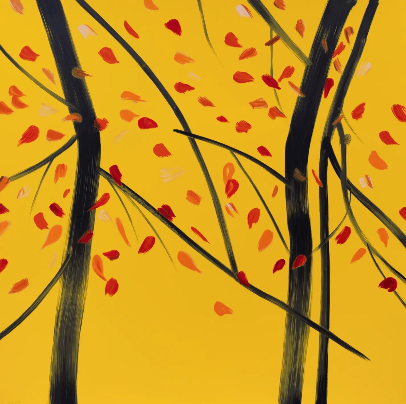 Alex Katz - Autumn 1, 2023, Silkscreen in colors on Saunders Waterford High White HP 425 gsm paper