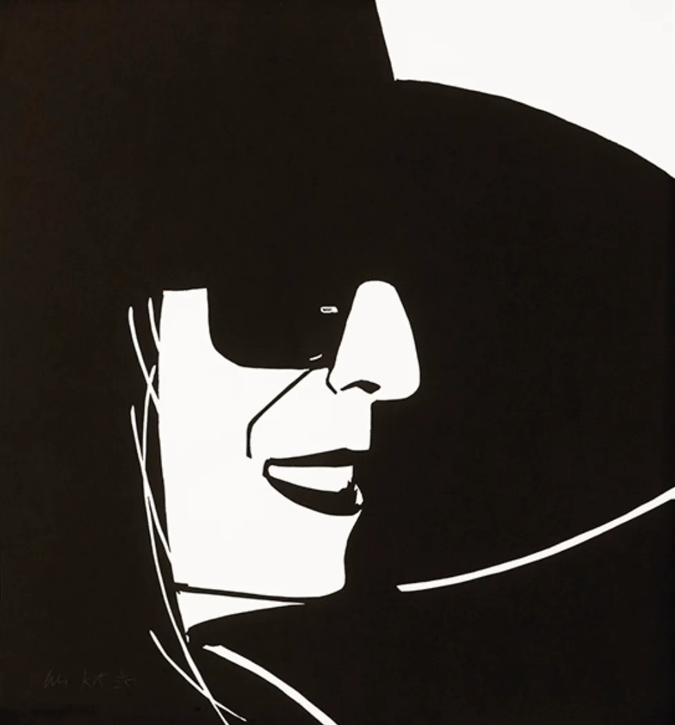 Alex Katz - Black Hat (Ada), 2012, Woodblock on Somerset satin white 300 g