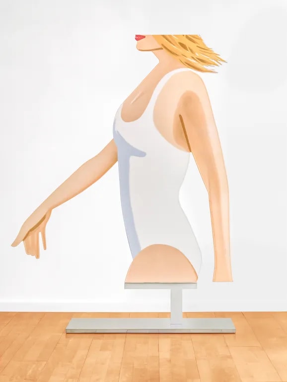 Alex Katz - Coca-Cola Girl, 2021, Porcelain enamel on shaped steel adhered to an aluminum core and mounted to polished sta...