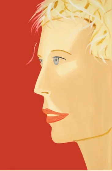 Alex Katz - Coca Cola Girl Red, 2018, Archival pigment ink on Entrada Rag Bright White 300 gsm fine art paper