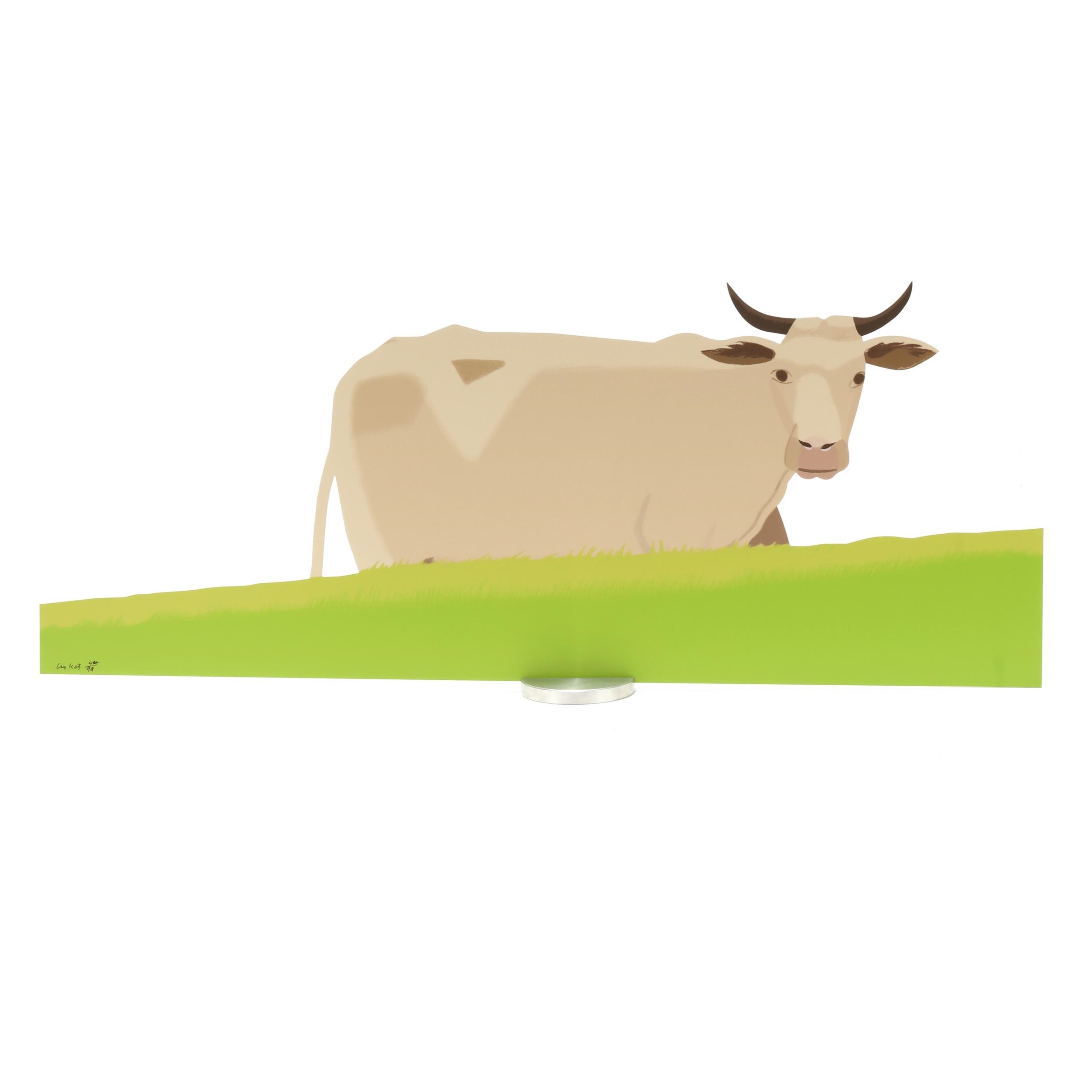 Alex Katz - Cow, 2004, Screenprint on cut aluminium Edition of 99 Singed and numbered