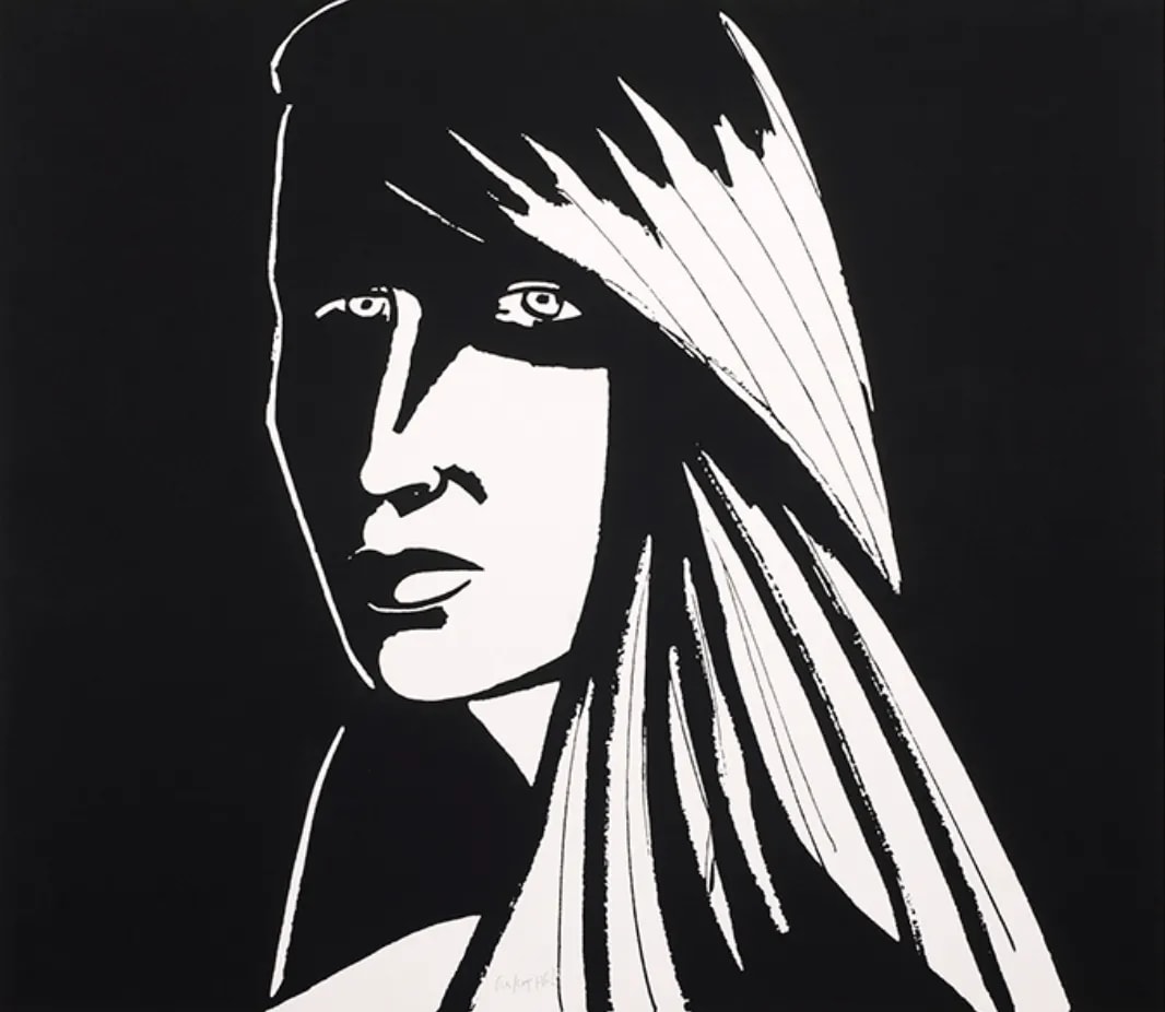 Alex Katz - Elizabeth I, 2013, Photoengraving and aquatint on Somerset satin white 300 gsm paper