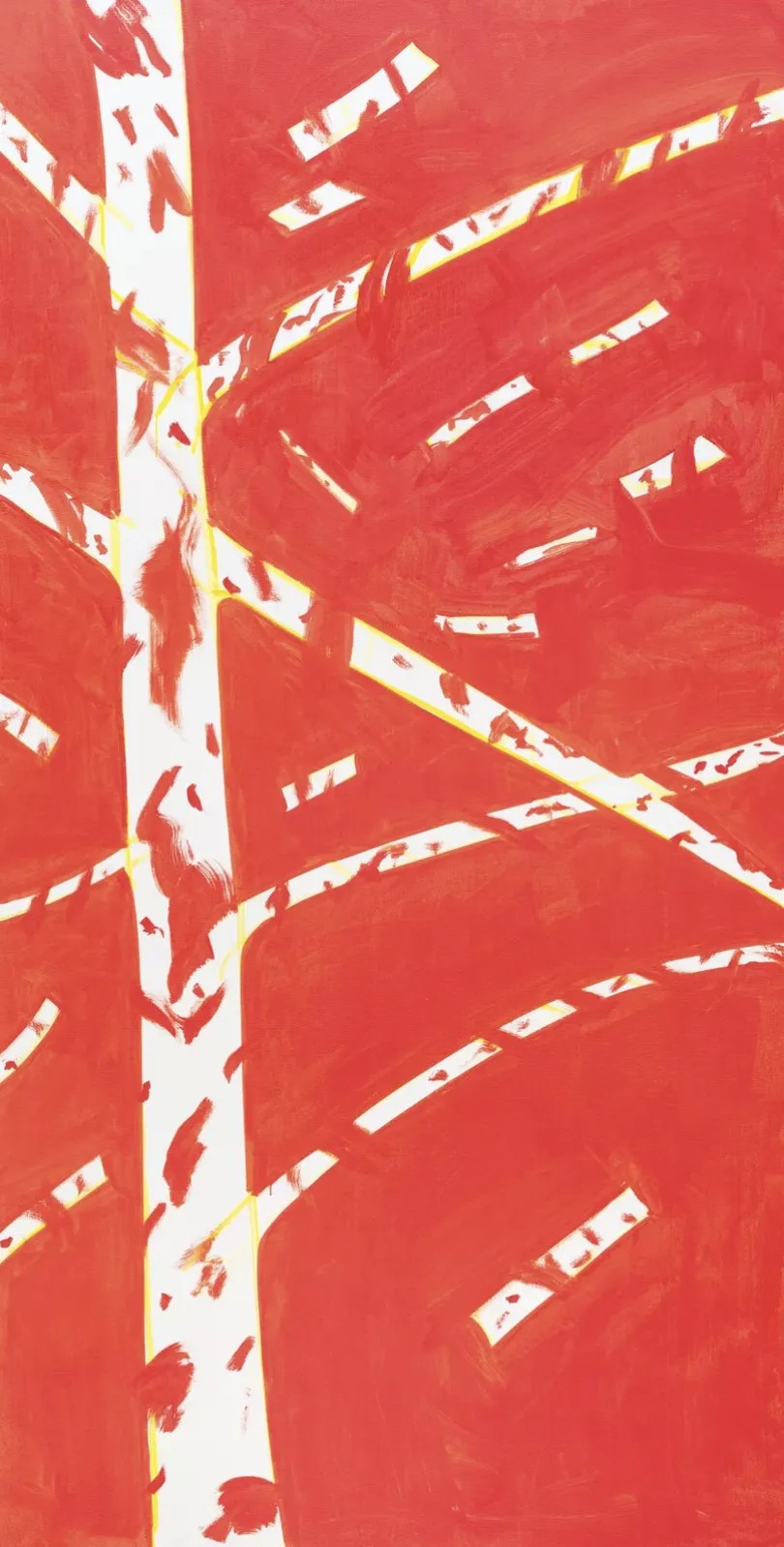 Alex Katz - Red Tree, 2024, Archival pigment ink on Innova Etching Cotton Rag 315 gsm fine art paper
