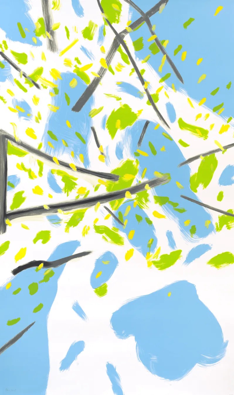 Alex Katz - Spring 2, 2024, Silkscreen in colors on Saunders Waterford High White HP 425 gsm fine art paper