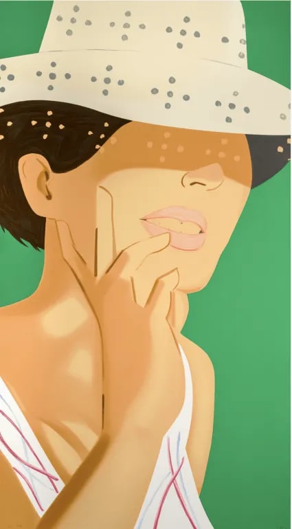 Alex Katz - Straw Hat Vivien, 2021, Silkscreen