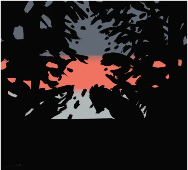 Alex Katz - Sunset 2, 2020, Archival pigment ink on Innova Etching Cotton Rag 315 gsm fine art paper