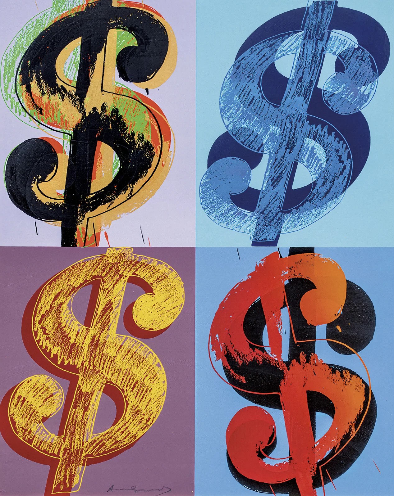 Andy Warhol - $ (Quadrant), 1982, Screenprint on Lenox Museum Board