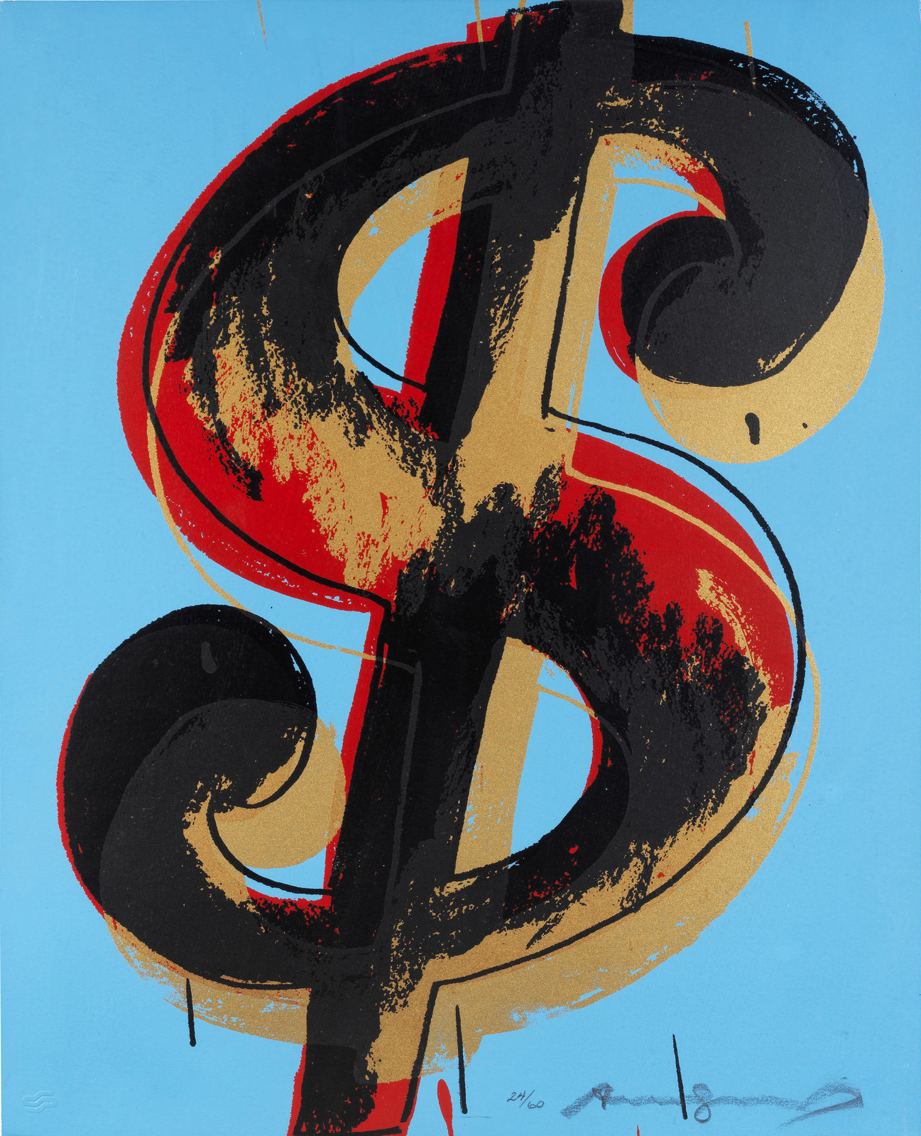 Andy Warhol - $ 1 (Dollar Sign) F.S. II 274 - 279, 1982, Screen print