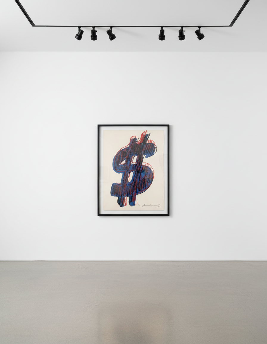 Andy Warhol - $ (1) (F & S II.278),, 1982, Screen print on Lenox Museum Board.
Signed & numbered.