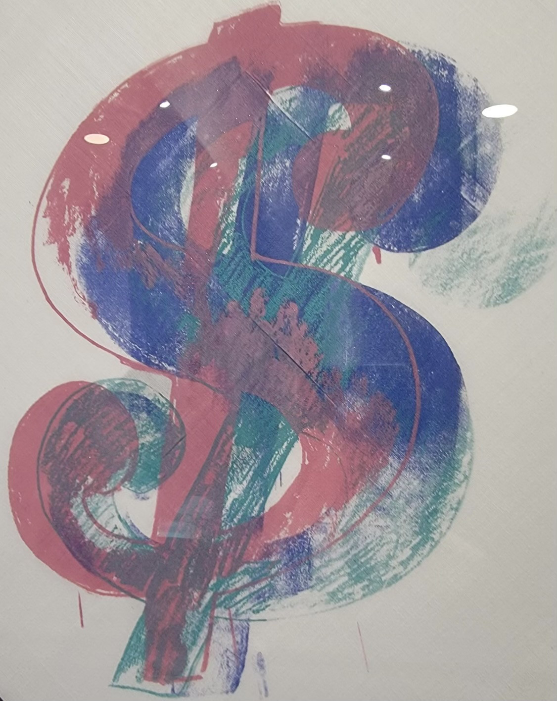 Andy Warhol - $ (1) IIIA 28, 1982, Screen print on handkerchief