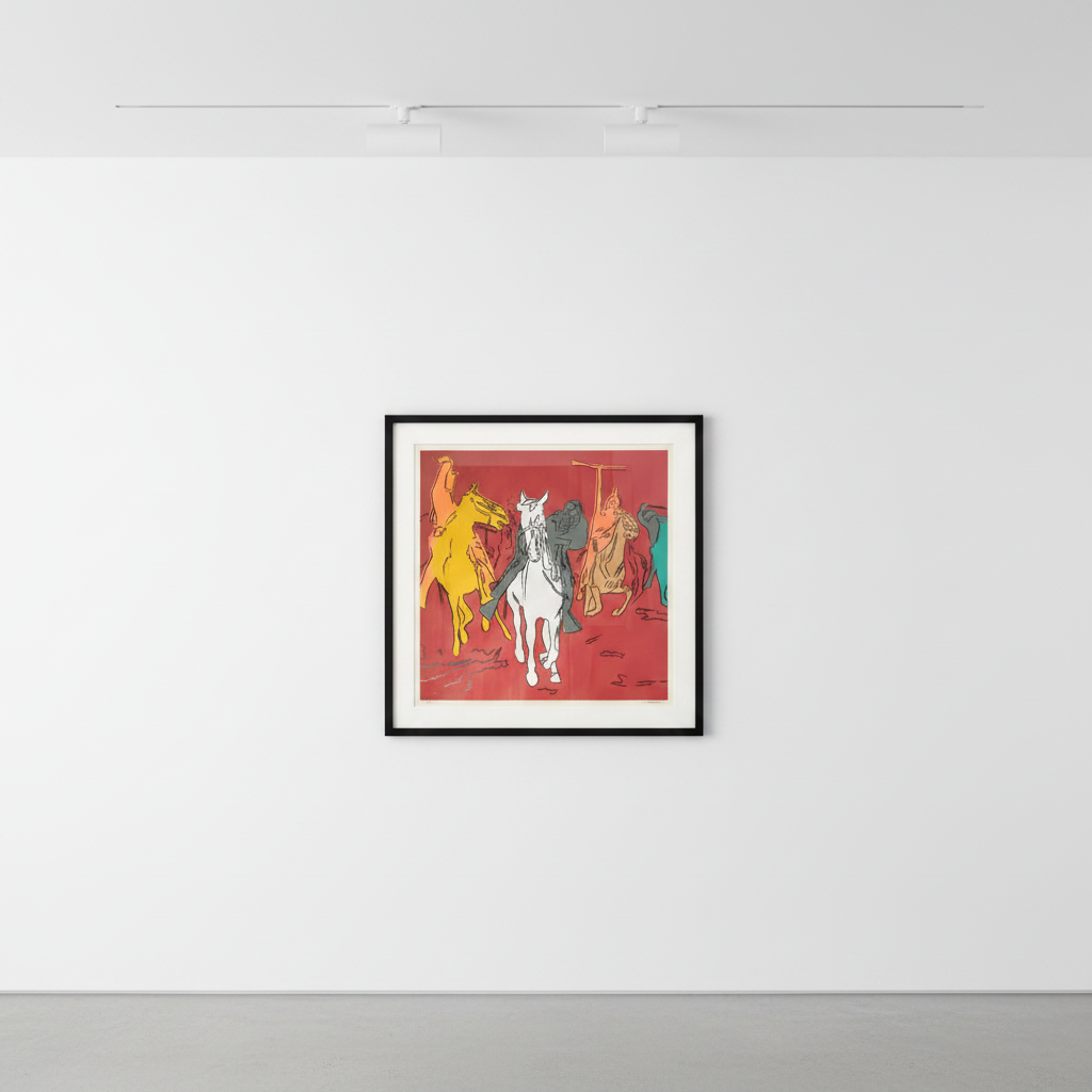 Andy Warhol - Action Picture F.S. II 375, from Cowboys and Indians, 1986, Screen print on Lenox Museum Board