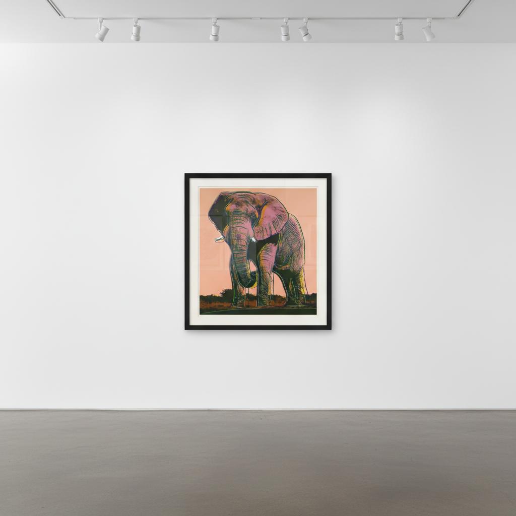 Andy Warhol - African Elephant F.S. II 293, 1983, Screen print on Lenox Museum Board