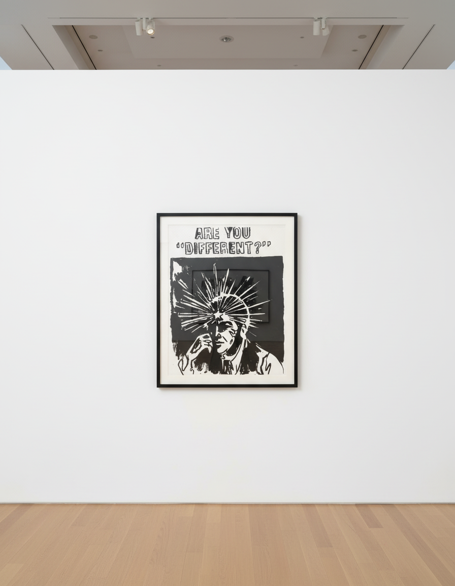 Andy Warhol - Are You Different, 1985-6, Synthetic polymer and silkscreen ink on canvas