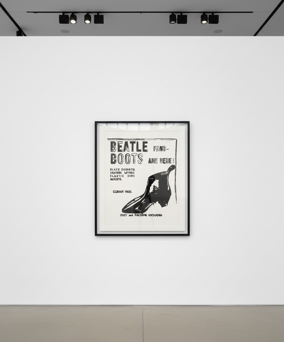 Andy Warhol - Beatle Boots Positive, 1986, Synthetic polymer and silkscreen ink on canvas