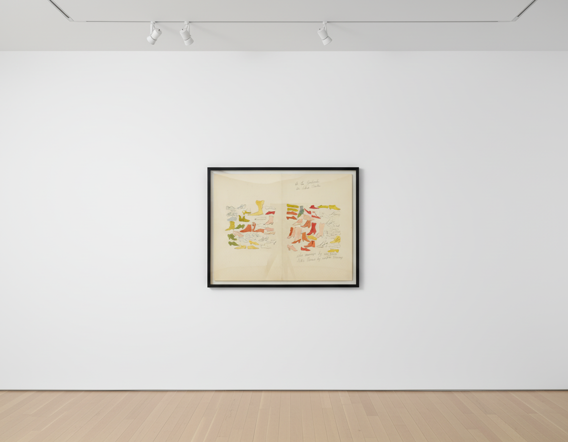 Andy Warhol - Cover, from A La Recherche Du Shoe Perdu F.S. IV 69A-83A, 1955, Offset lithographs on paper with hand coloring