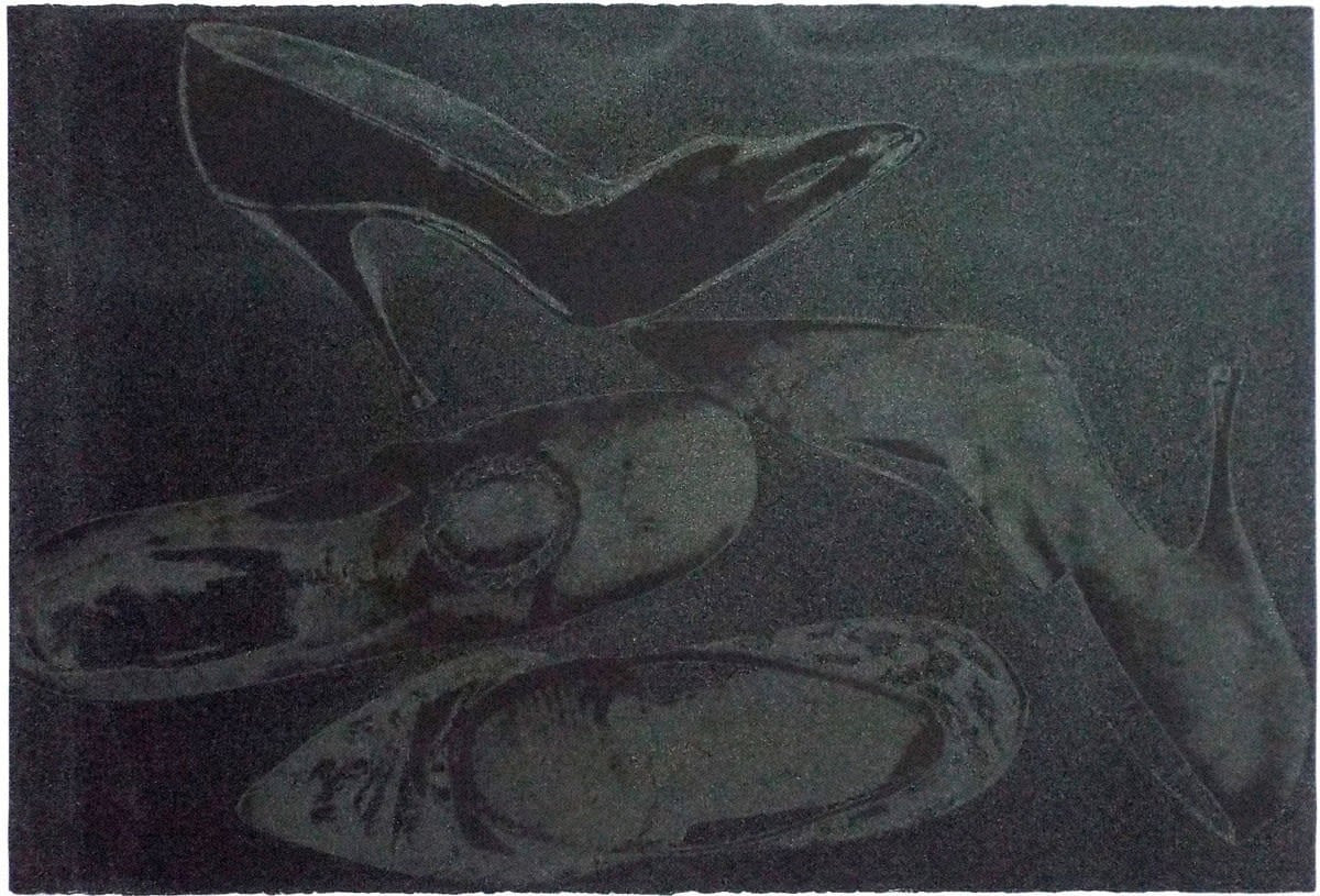 Andy Warhol - Diamond Dust Shoes F.S. II 248, (Deluxe Edition), 1980, Screen print with diamond dust on Arches Aquarelle w...