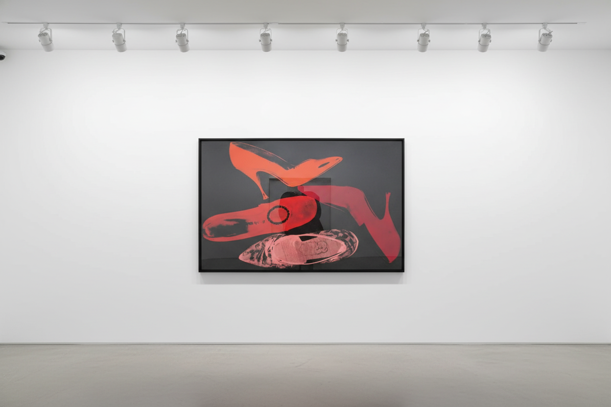 Andy Warhol - Diamond Dust Shoes F.S. II 253, 1980, Screen print with diamond dust on Arches Aquarelle paper