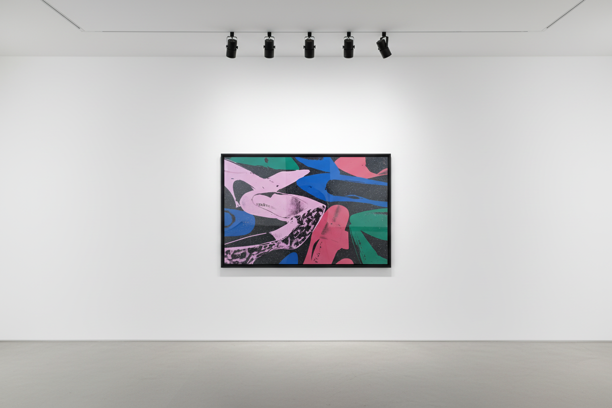 Andy Warhol - Diamond Dust Shoes F.S. II 254, 1980, Screen print with diamond dust on Arches Aquarelle paper