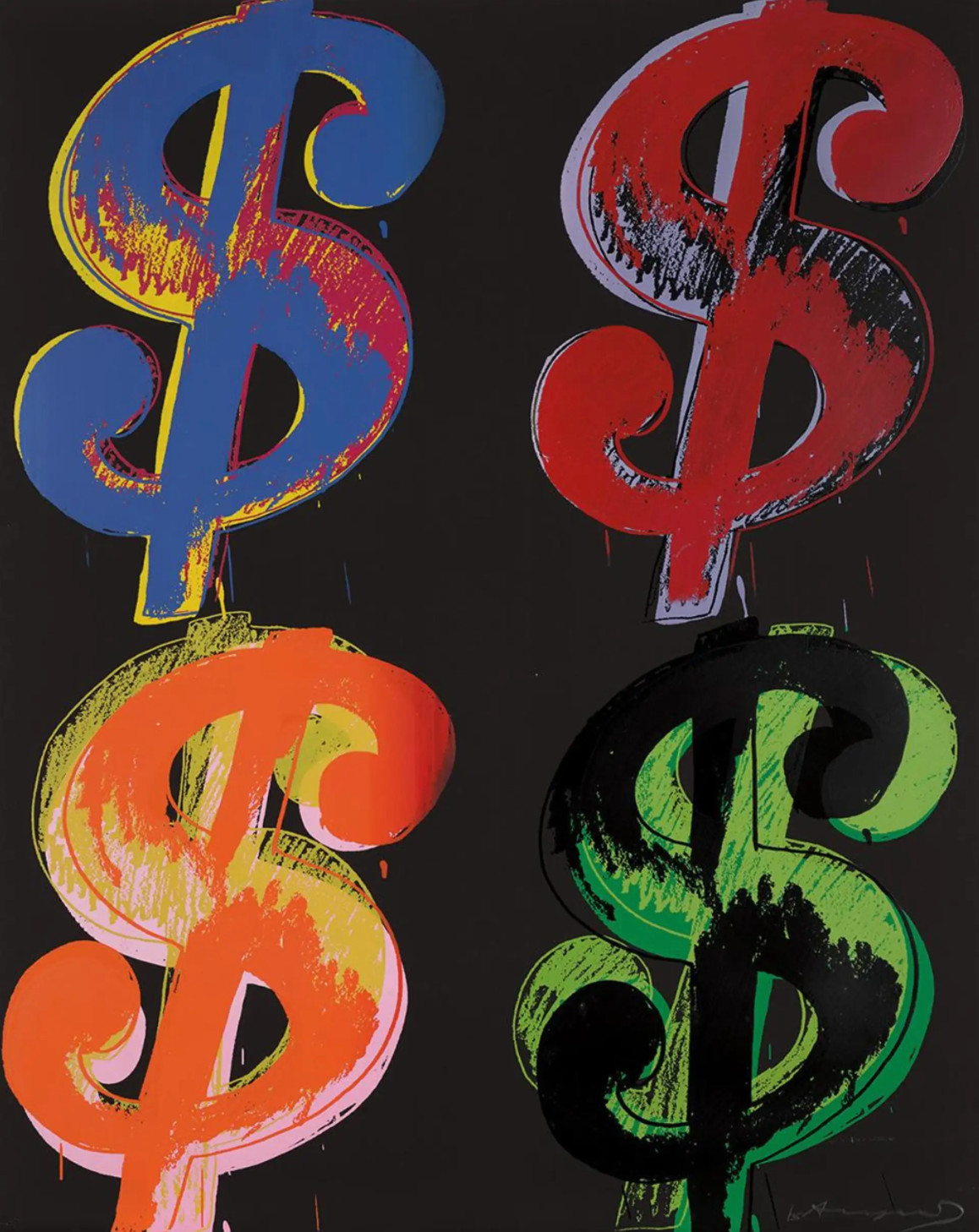 Andy Warhol - Dollar Sign F.S. II 281-282 (4), 1982, Screen print on Lenox Museum Board