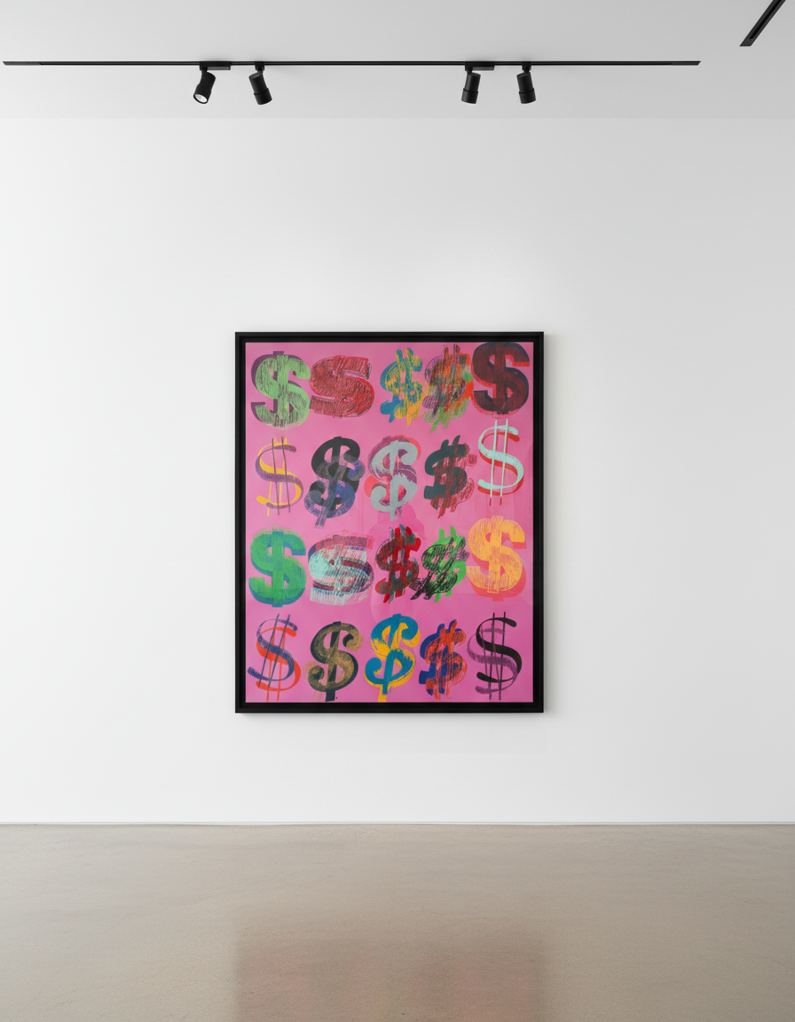Andy Warhol - Dollar Signs, 1981, Acrylic and silkscreen ink on canvas