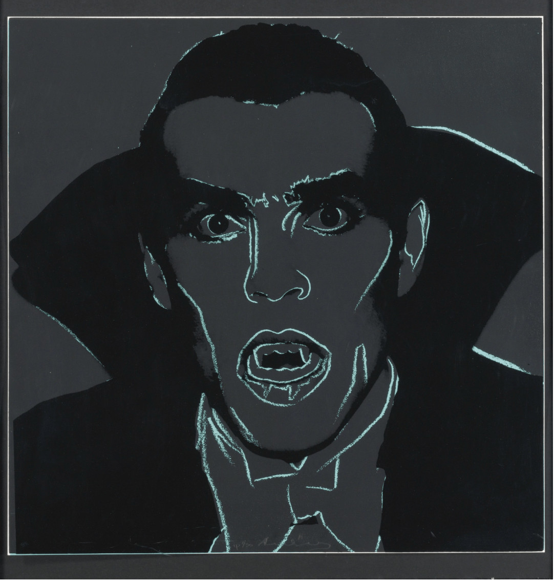 Andy Warhol - Dracula Trial Proof TP 7/30 from Myths, 1981, Screen print with diamond dust on Lenox Museum Board