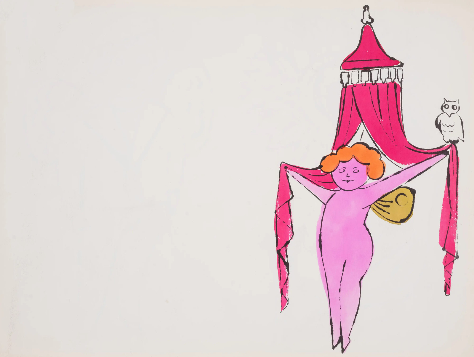 Andy Warhol - F.S. IV86A In The Bottom Of My Garden, 1956, Offset color lithograph heightened with watercolor