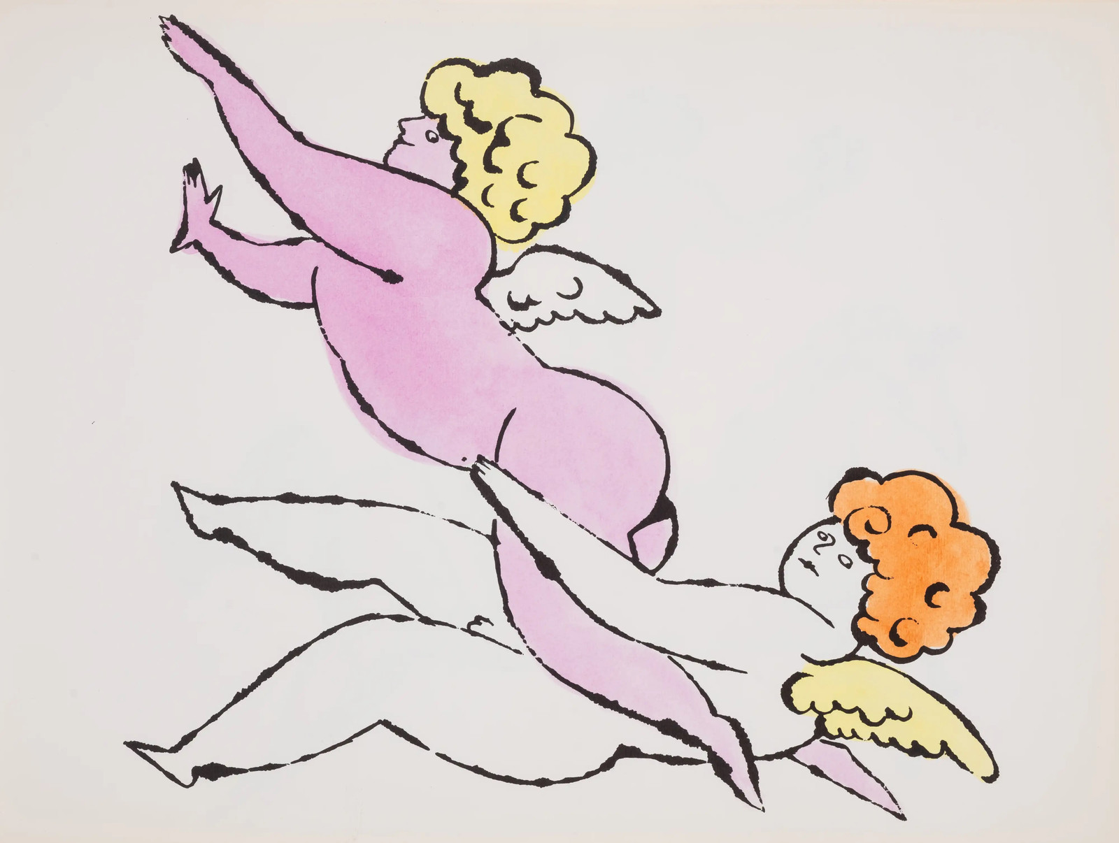 Andy Warhol - F.S. IV90A In The Bottom Of My Garden, 1956, Offset color lithograph heightened with watercolor