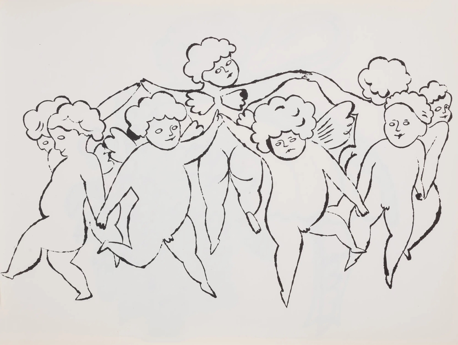 Andy Warhol - F.S. IV97A In The Bottom Of My Garden, 1956, Offset color lithograph heightened with watercolor