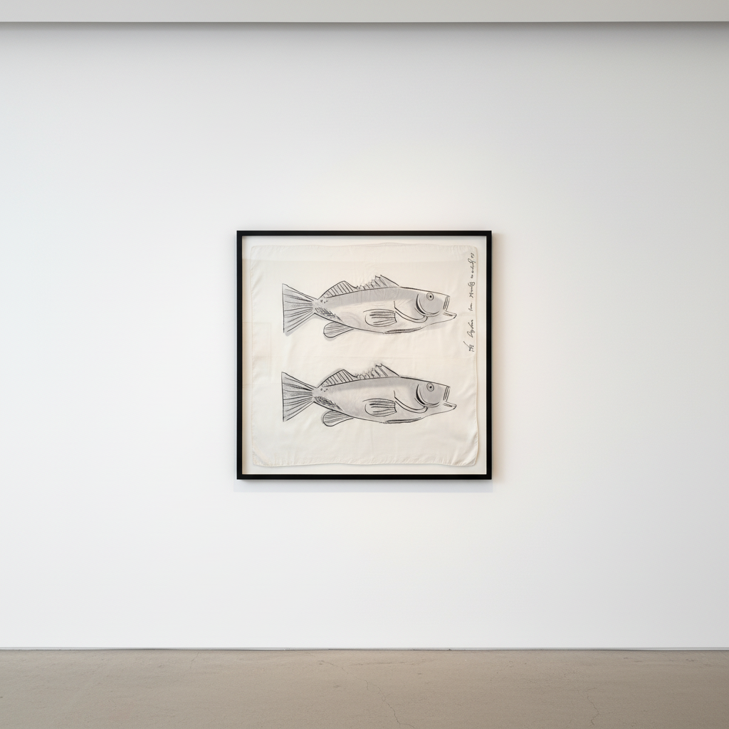 Andy Warhol - Fish F.S. IIIA 40, 1983, Screen Print on Wallpaper