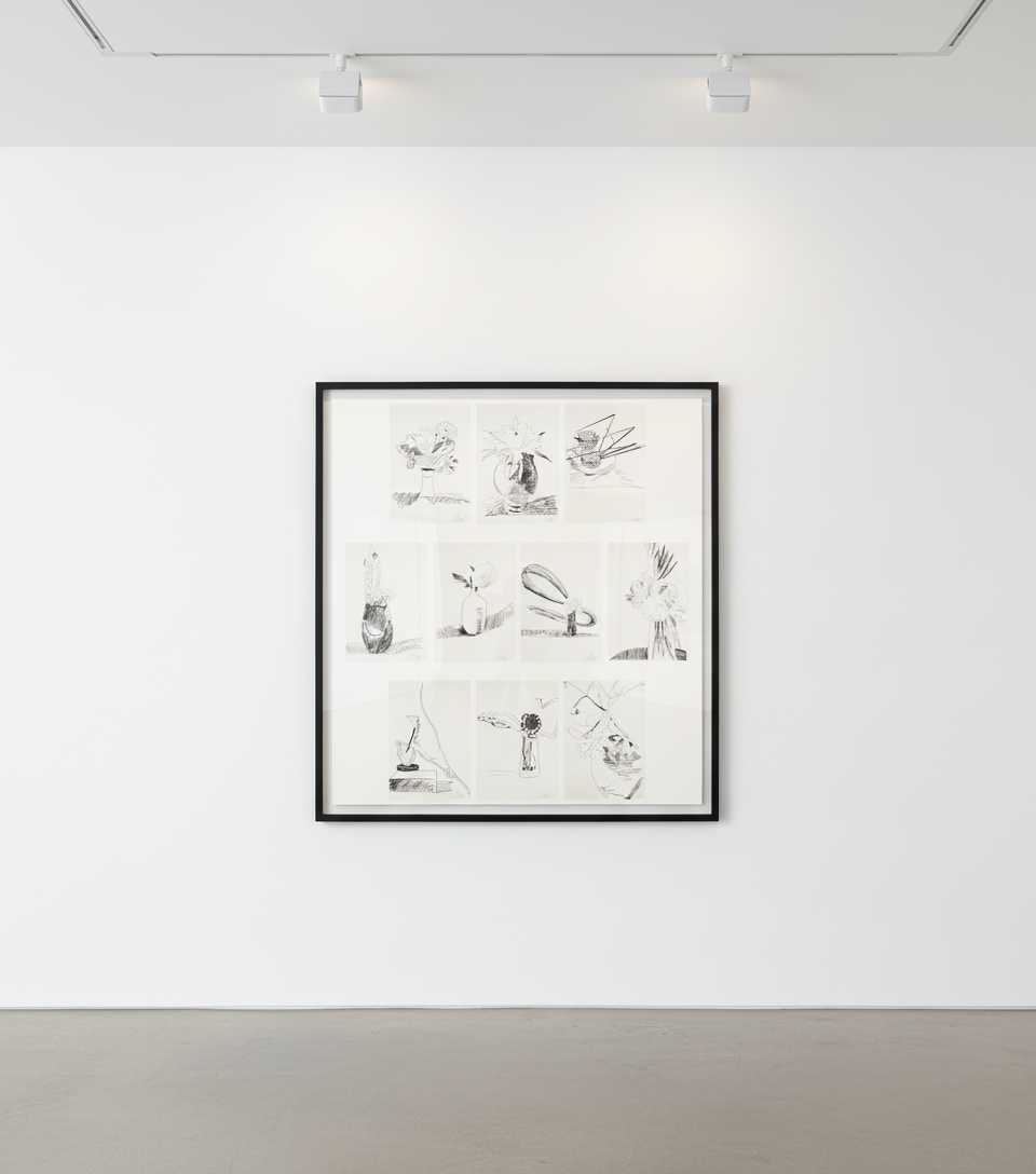 Andy Warhol - Flowers (Black and White) Complete Portfolio (FS II.100 -109), 1974, Portfolio of 10 screen prints on Arche...