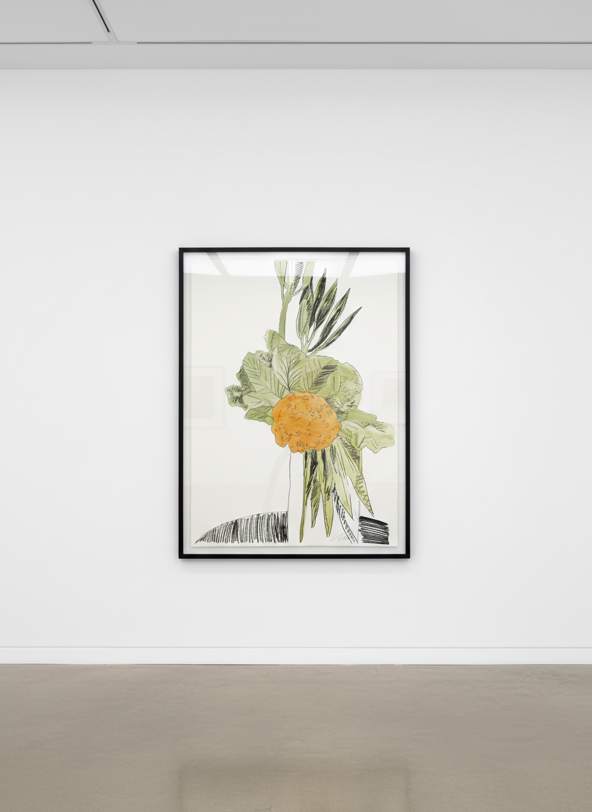 Andy Warhol - Flowers (Hand Colored) F.S. II.110, 1974, Screenprint hand-colored with Dr. Martin’s aniline watercolor dyes...