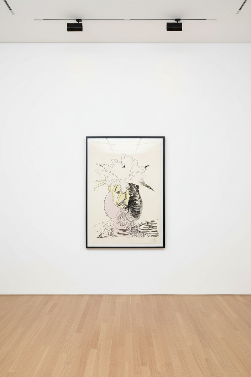 Andy Warhol - Flowers (Hand Colored) F.S. II.114, 1974, Screenprint hand-colored with Dr. Martin’s aniline watercolor dyes...