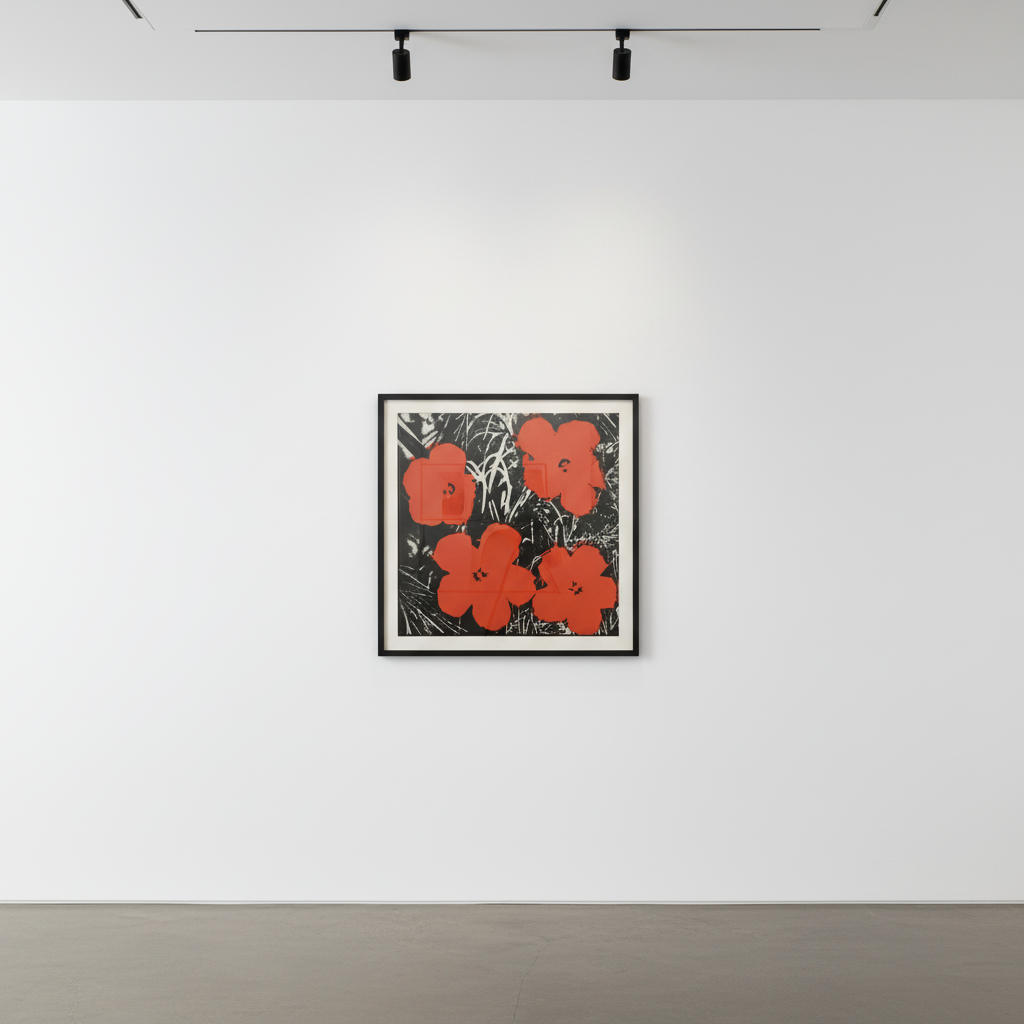 Andy Warhol - Flowers Red, 1964, Synthetic polymer and silkscreen ink on canvas