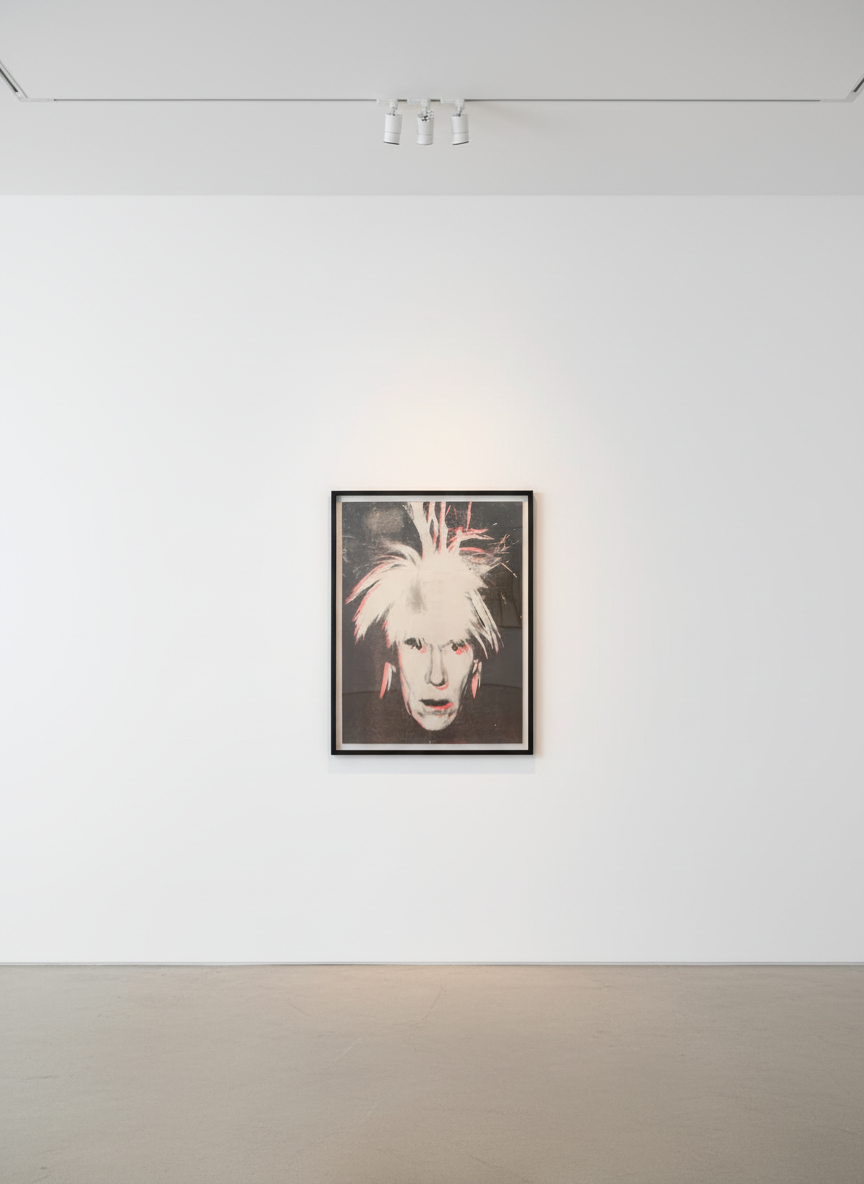 Andy Warhol - Fright Wig, ca . 1986, Screen print on cotton