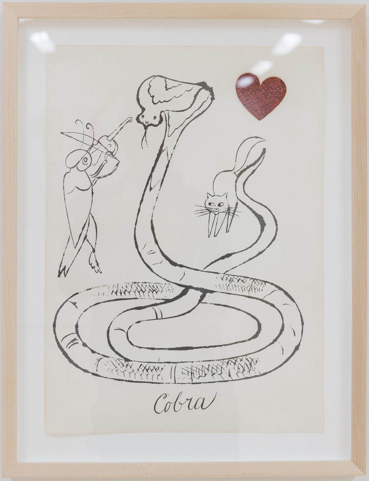 Andy Warhol - From The Wonderful World of Fleming-Joffe, Cobra, 1960, Photo lithographed illustration with leather appliqué