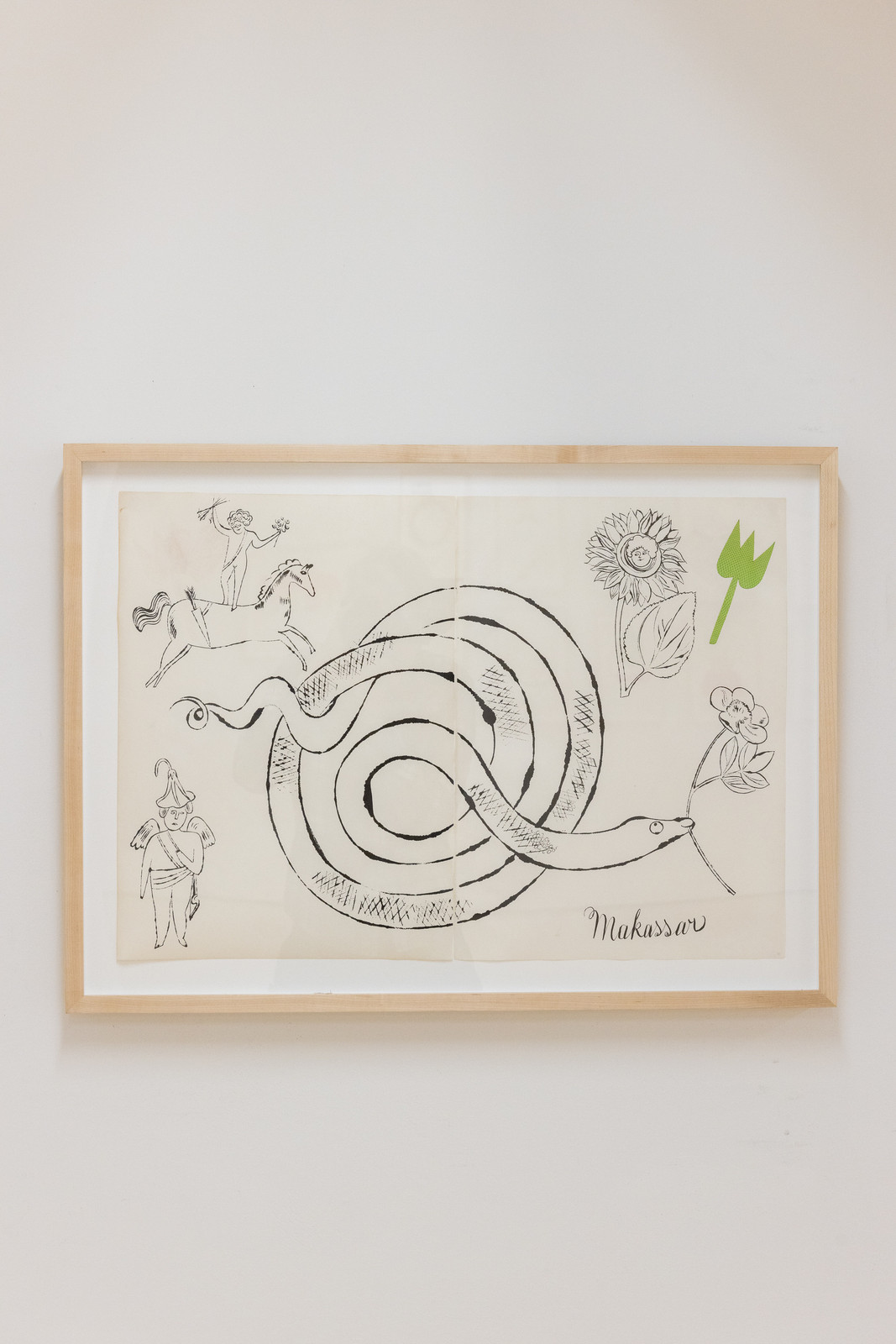 Andy Warhol - From The Wonderful World of Fleming-Joffe, Makassar, 1960, Photo lithographed illustration with leather appl...