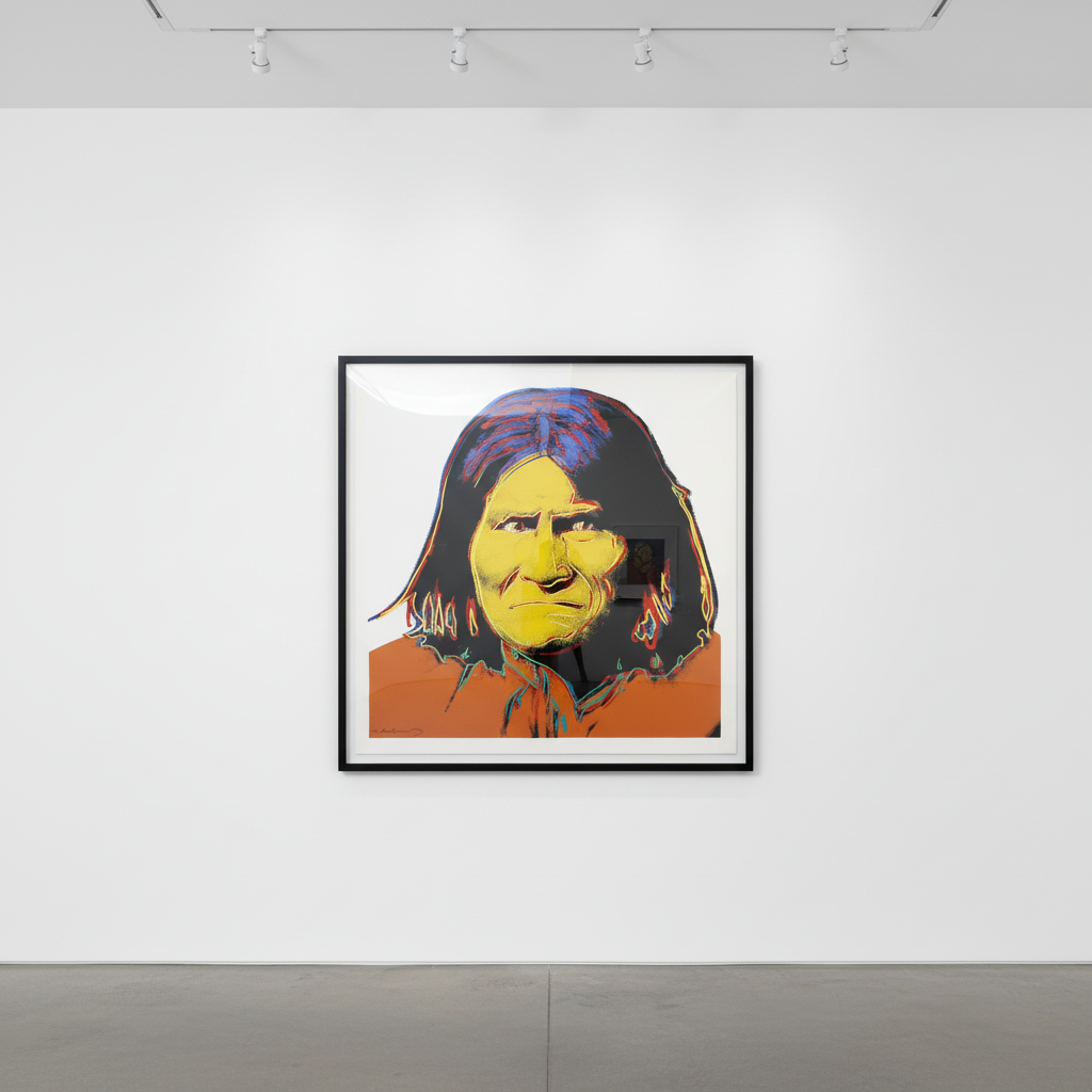 Andy Warhol - Geronimo F.S. II 384, from Cowboys and Indians, 1986, Screen print on Lenox Museum Board
