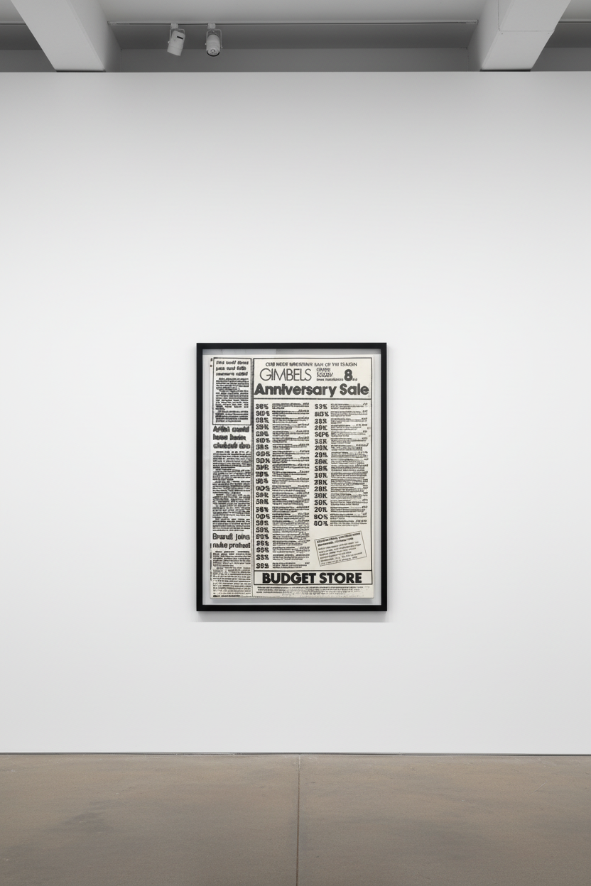 Andy Warhol - Gimbels, 1983, Synthetic polymer paint on canvas