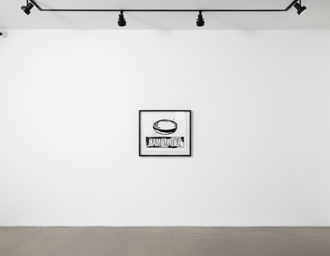 Andy Warhol - Hamburger Positive, 1986, Acrylic and serigraphic ink on canvas