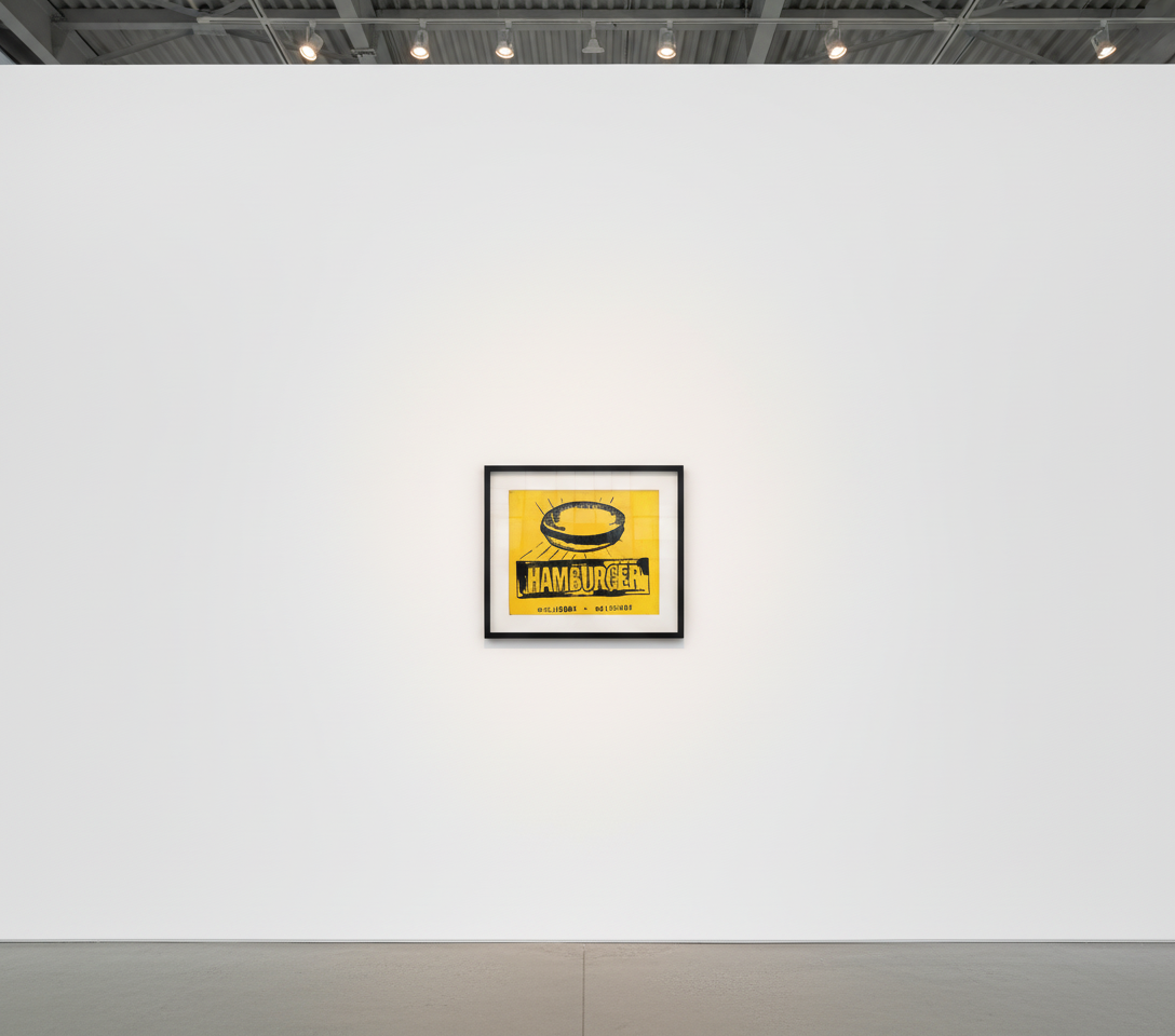 Andy Warhol - Hamburger, 1986, Acrylic and silkscreen ink on canvas / Signed, dedicated and dated “To Robert, Love Andy Wa...
