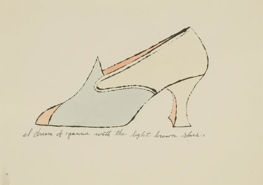 Andy Warhol - I Dream Of Jeannie F.S. IV 78A, from A La Recherche Du Shoe Perdu, 1955, Offset lithographs on paper with ha...
