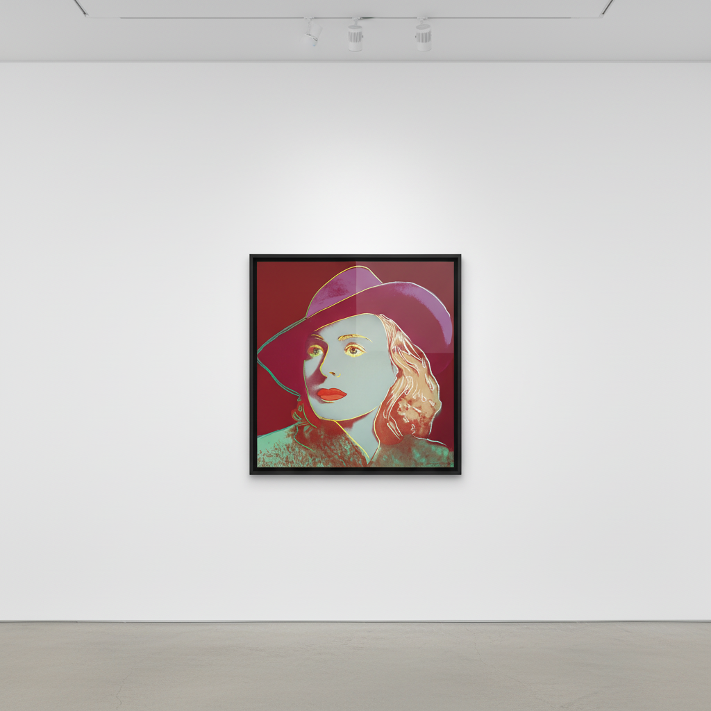 Andy Warhol - Ingrid Bergman With Hat Trial Proof 12/30, 1983, Screen print on Lenox Museum Board