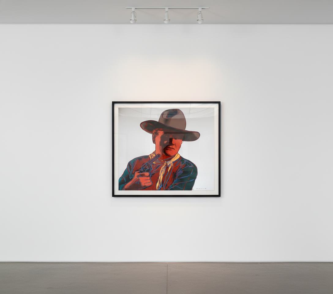 Andy Warhol - John Wayne F.S. II 377, from Cowboys and Indians, 1986, Screen print on Lenox Museum Board